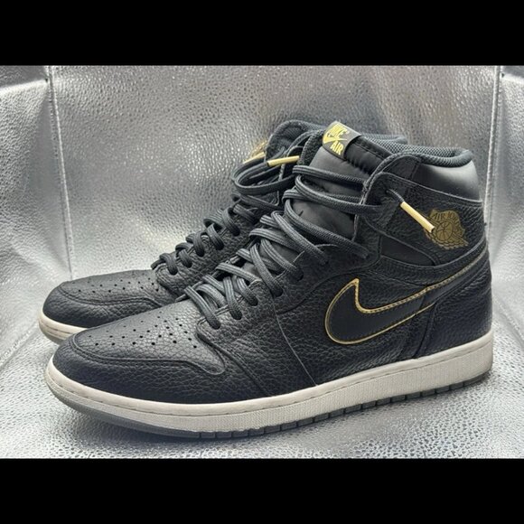 RARE 🚀 Sz‎ 11 Nike Air Jordan 1 Retro High City of Flight Black Gold 555088-031 - Picture 6 of 11